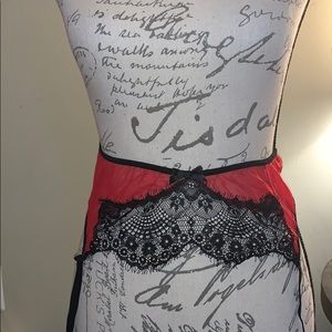 Red garter belt